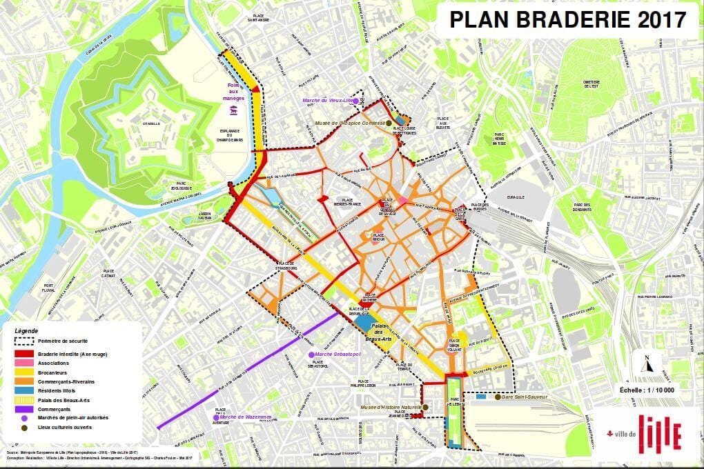 mappa di braderie di Lille