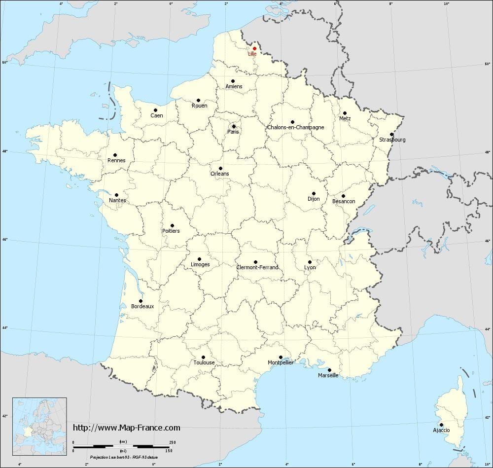 mostra Lille mappa della francia
