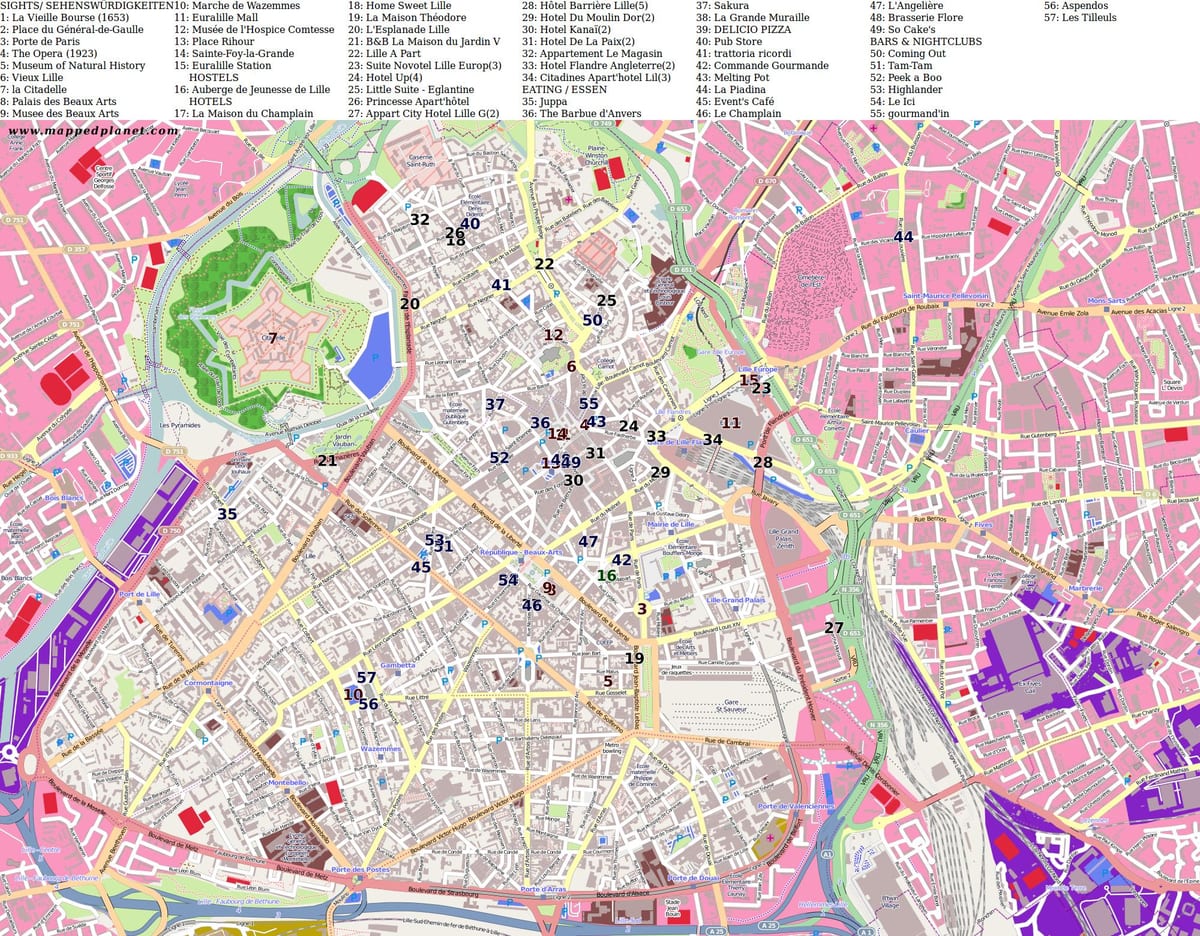 mappe di Lille