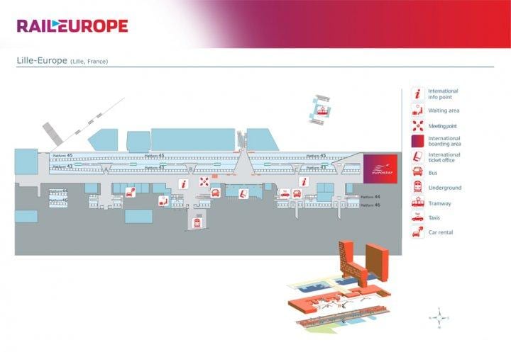 Stazione ferroviaria Lille europe mappa