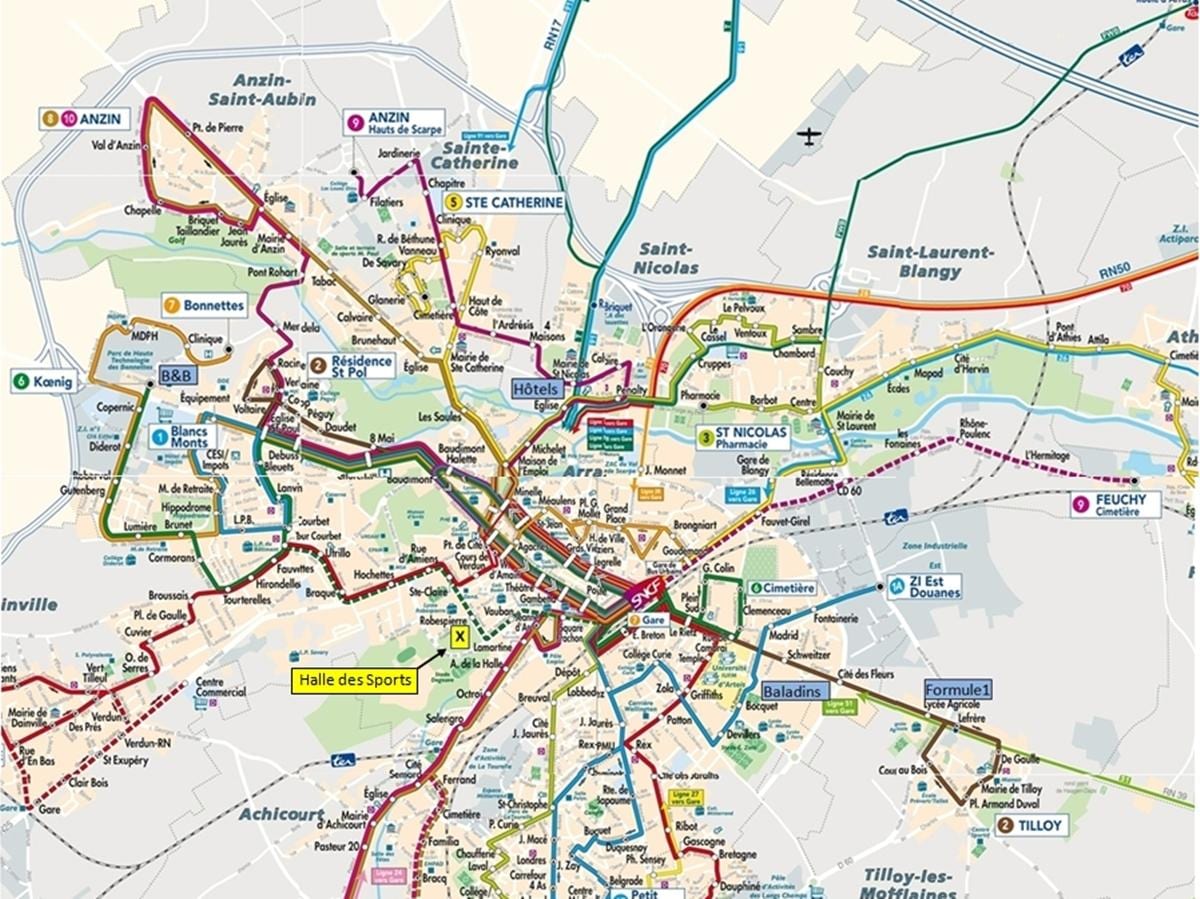Lille trasporto pubblico mappa