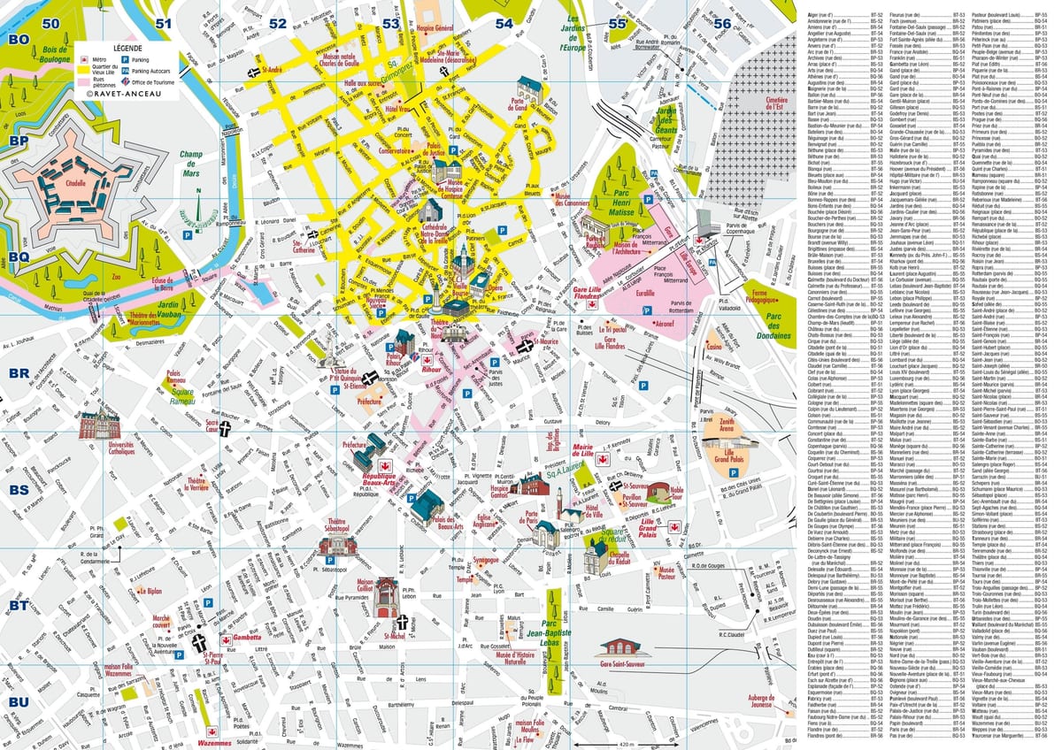 mappa di Lille centre street