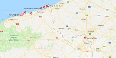 Mappa di Lille spiaggia