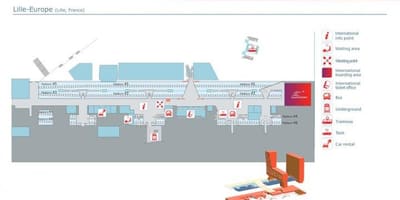 Stazione ferroviaria Lille europe mappa