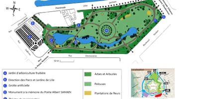 Mappa di Lille giardino