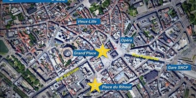Mappa di Lille mercatino di natale