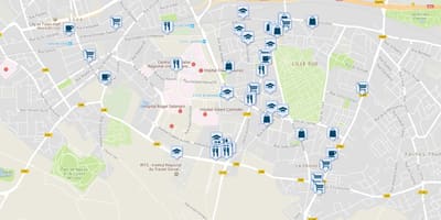 Mappa di Lille store