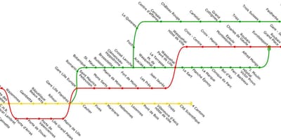 Mappa di Lille tram